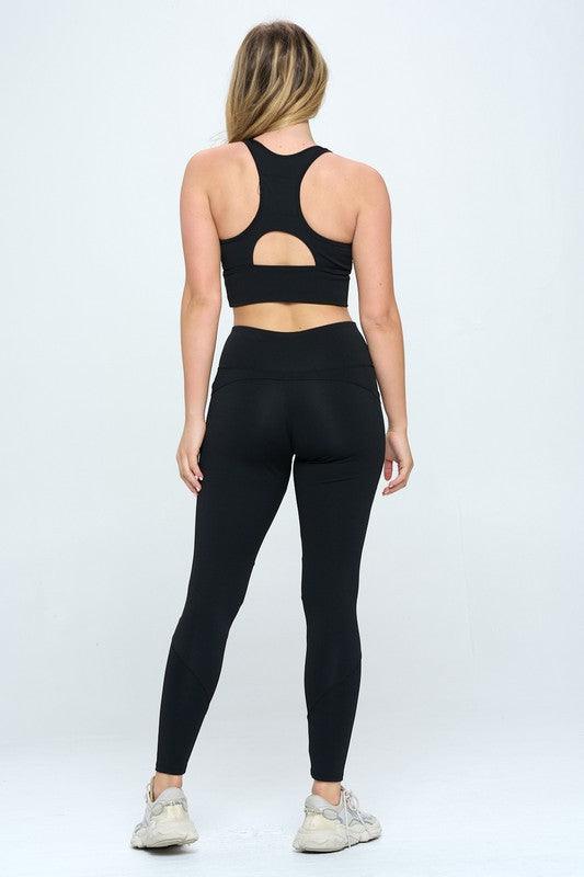 Two Piece Activewear Set with Cut-Out Detail - MyStoreLiving