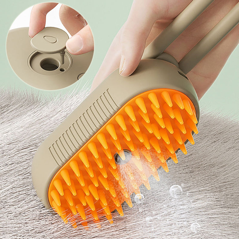 Steamy Dog Brush: A 3-in-1 Electric Spray Brush for Massaging and Grooming Pet Hair Combs for Hair Removal and Pet Supplies
