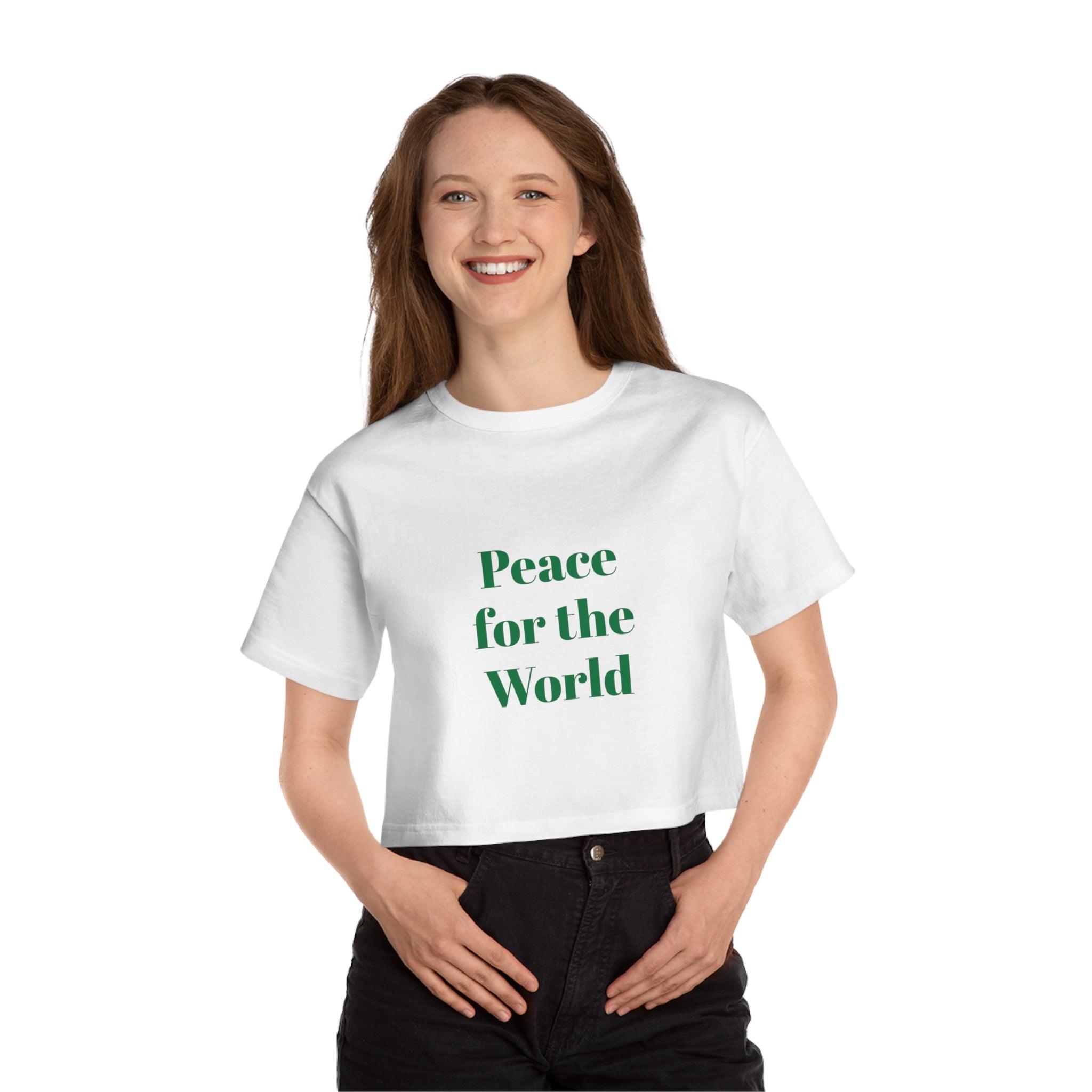 Copy of Peace for the World Copy of Champion Women's Heritage Cropped T-Shirt - MyStoreLiving