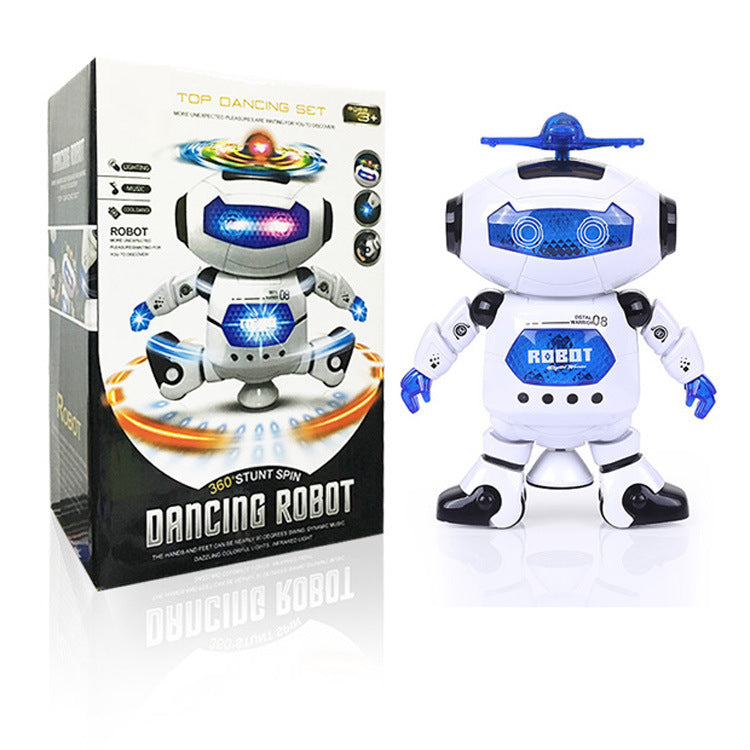 Colorful, luminous, revolving, dancing robot