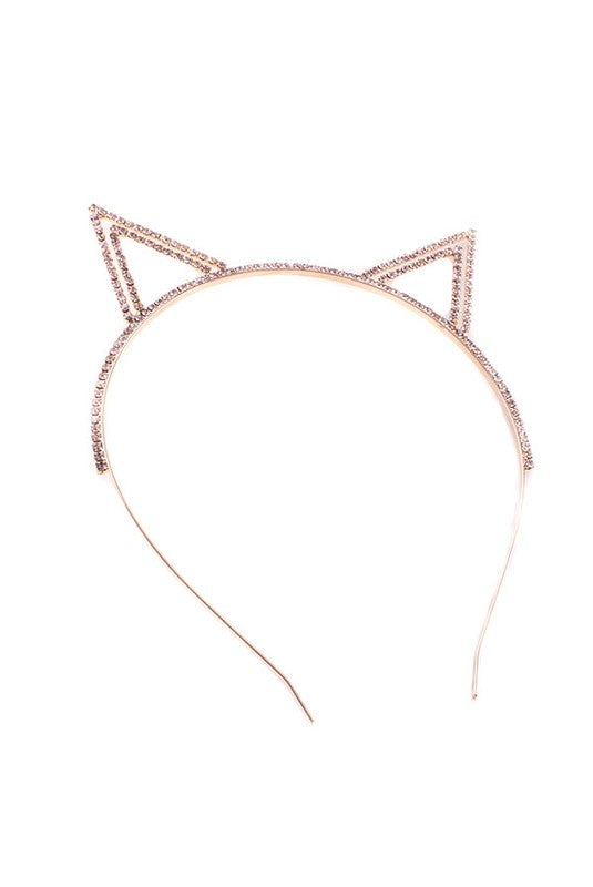 Poiny Rhinesoned Cat Ears Headband