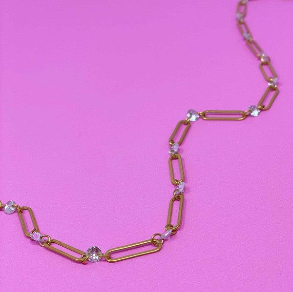 Crystal Linked Chain Necklace - MyStoreLiving