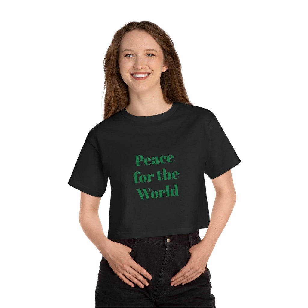 Peace for the World Copy of Champion Women's Heritage Cropped T-Shirt - MyStoreLiving