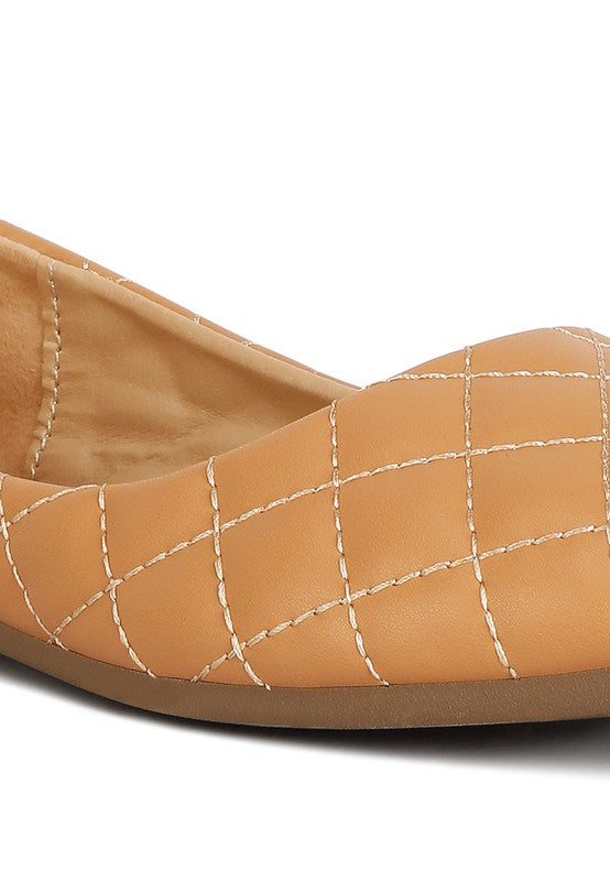 Rikhani Quilted Detail Ballet Flats