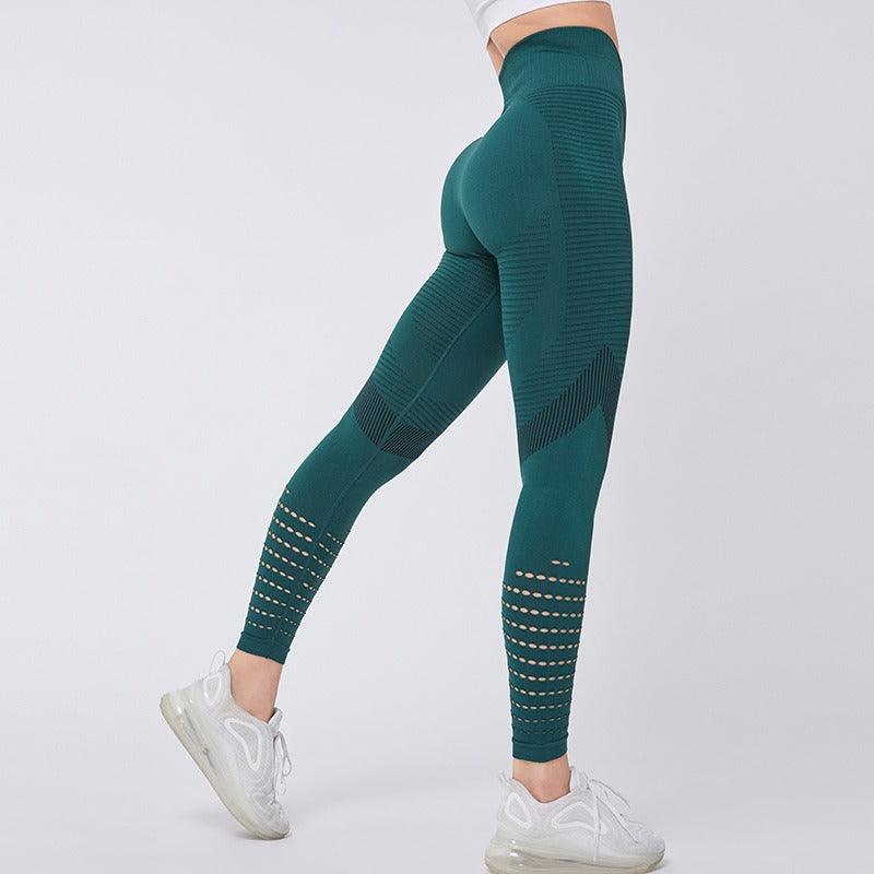 Hip drying high waisted mesh yoga elastic tight pants - MyStoreLiving