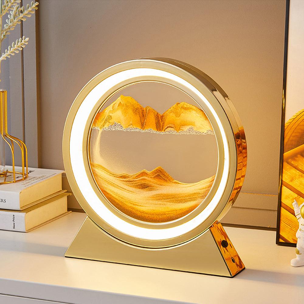 Creative Flow Sand Painting Sand Table Lamp Hourglass Ornament Table Lamp Living Room Decorations Housewarming Wedding Gift Night Light - MyStoreLiving