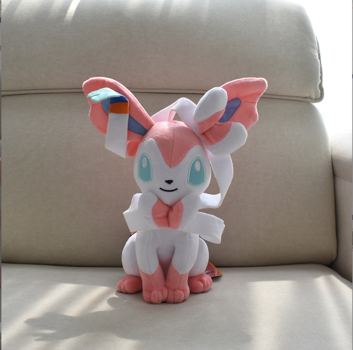 20cm Pokemon Sylveon Plush Toy Kawaii Anime Eevee Espeon Jolteon Vaporeon Stuffed Animal Doll for Children Christmas Gift