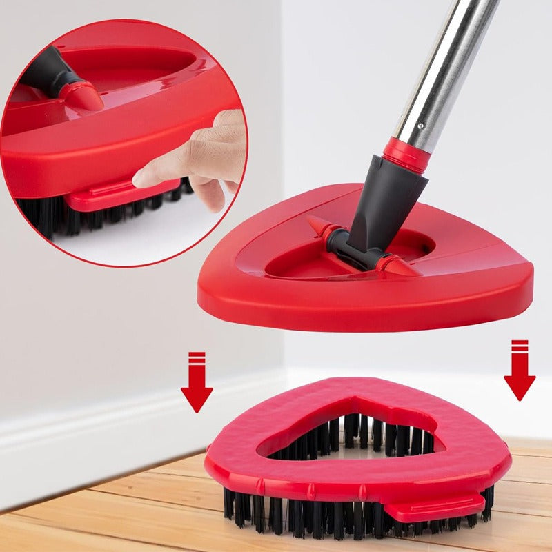 Adapted to O-Cedar RinseClean large triangular cleaning brush to replace mop head