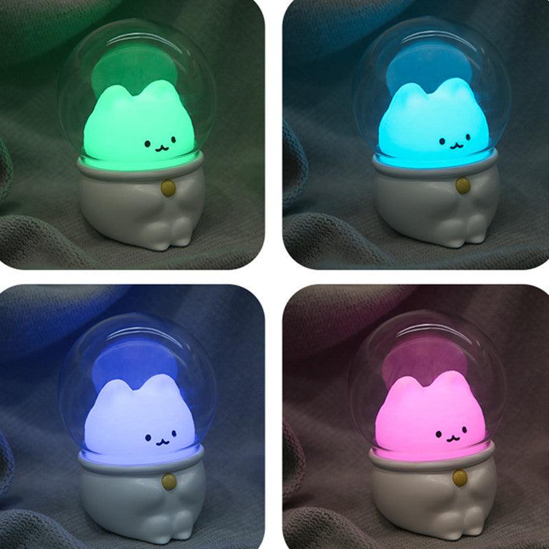 Cute Pet Night Light USB Charging Mini Home Colorful Children's Light Bedroom Cute Cat And Rabbit Atmosphere Light - MyStoreLiving