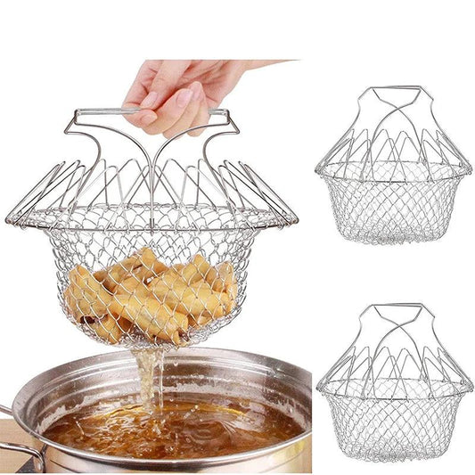 Foldable Strainer Net Deep Frying Basket - MyStoreLiving