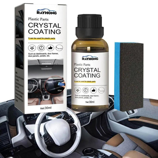 Plastics Parts Crystal Coating Plastics Trim Restorer For Cars Maintenance Agent Durable Car Plastics Restorer Sponge Waterproof - MyStoreLiving