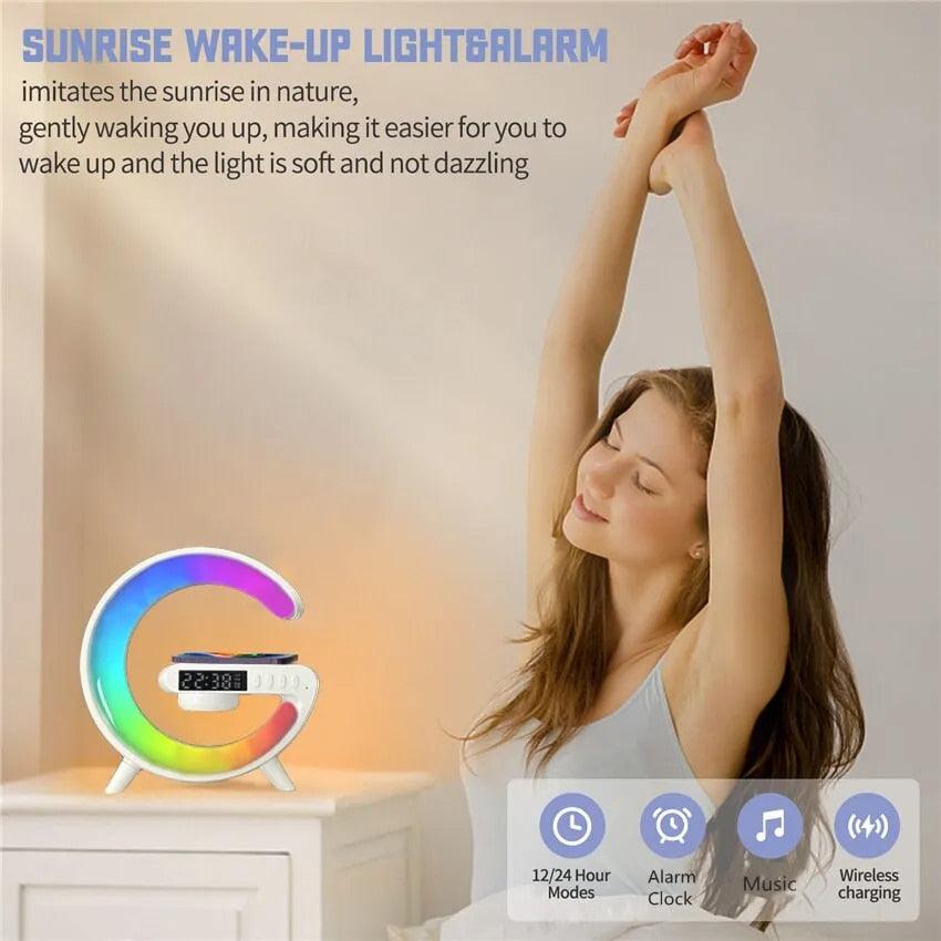 New Listing-Intelligent Wireless Charger Atmosphere Light Lamp Alarm Clock - MyStoreLiving