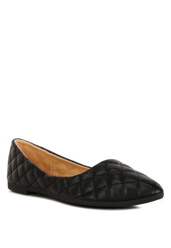 Rikhani Quilted Detail Ballet Flats