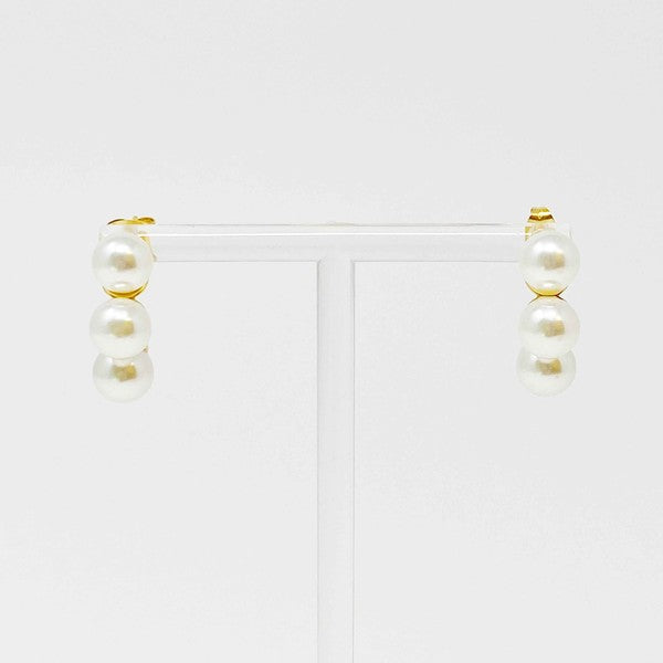 Andante Pearl Hoop Earrings