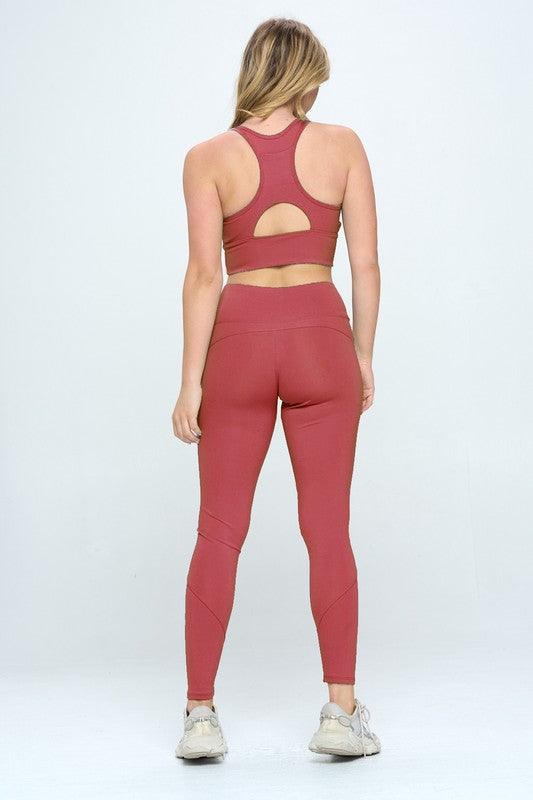 Two Piece Activewear Set with Cut-Out Detail - MyStoreLiving