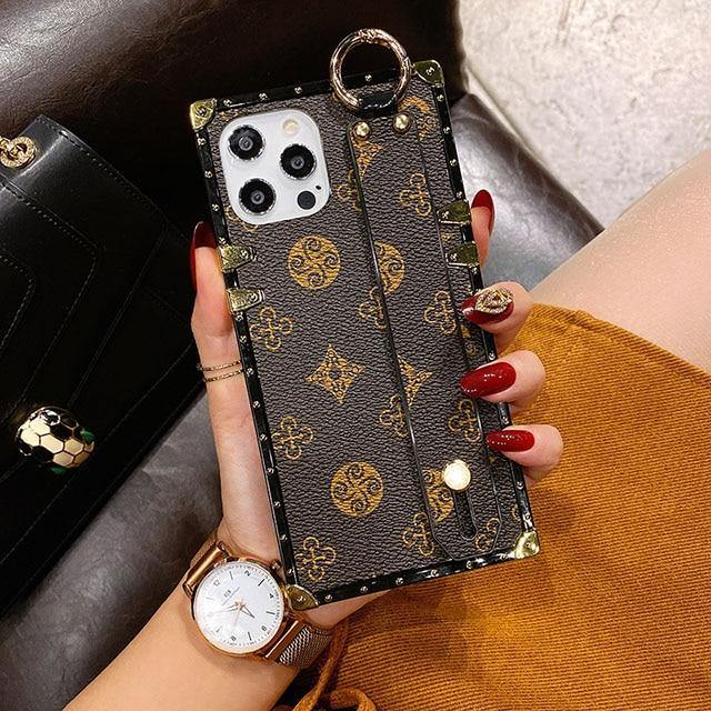 Luxury Brand Square Flower Leather Phone Case - MY STORE LIVING