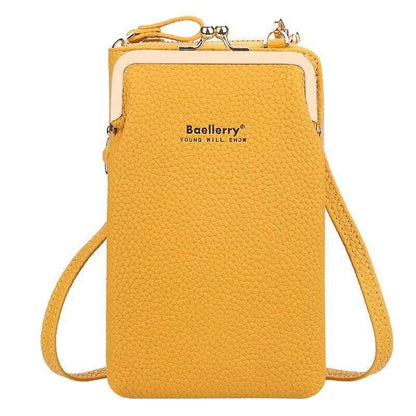 Women Phone Bag Solid Crossbody Bag - MY STORE LIVING