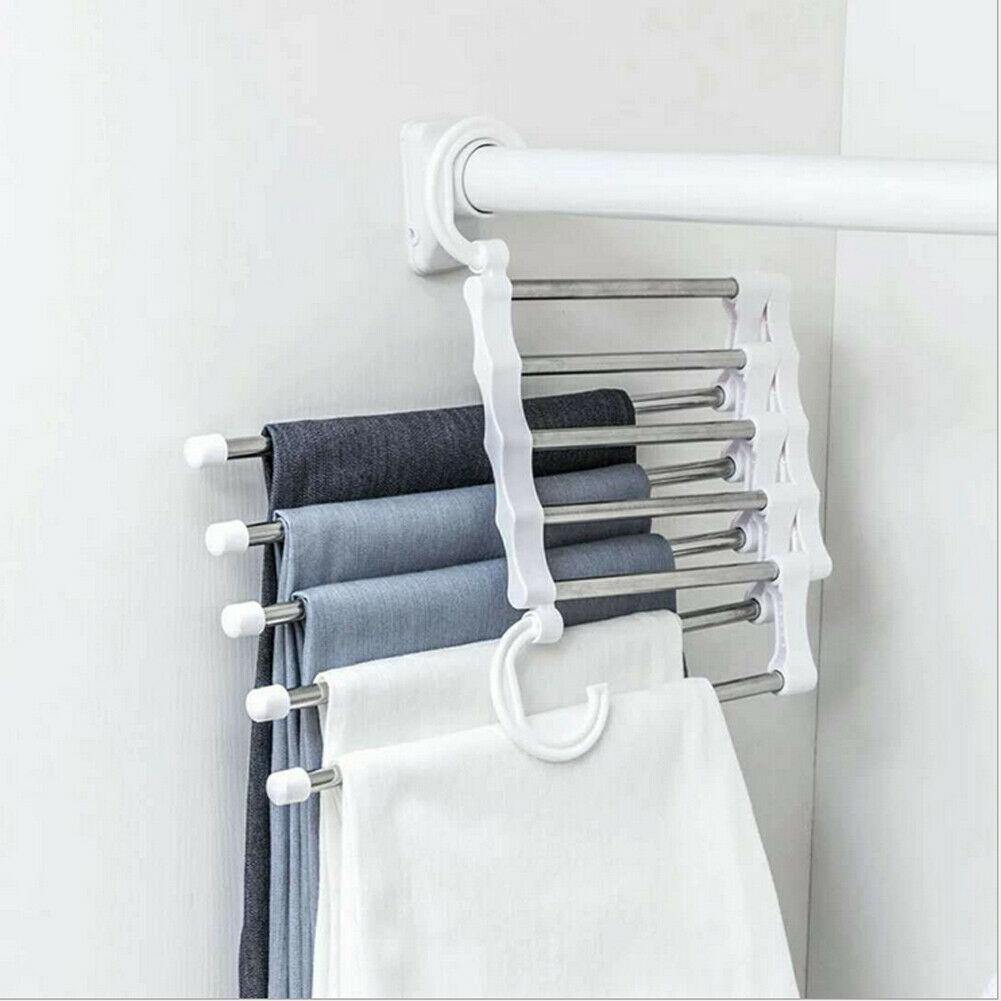 Multi-Layer Hanging Pants Storage Rack Five in One hundred Magical Magic Hanger - MY STORE LIVING