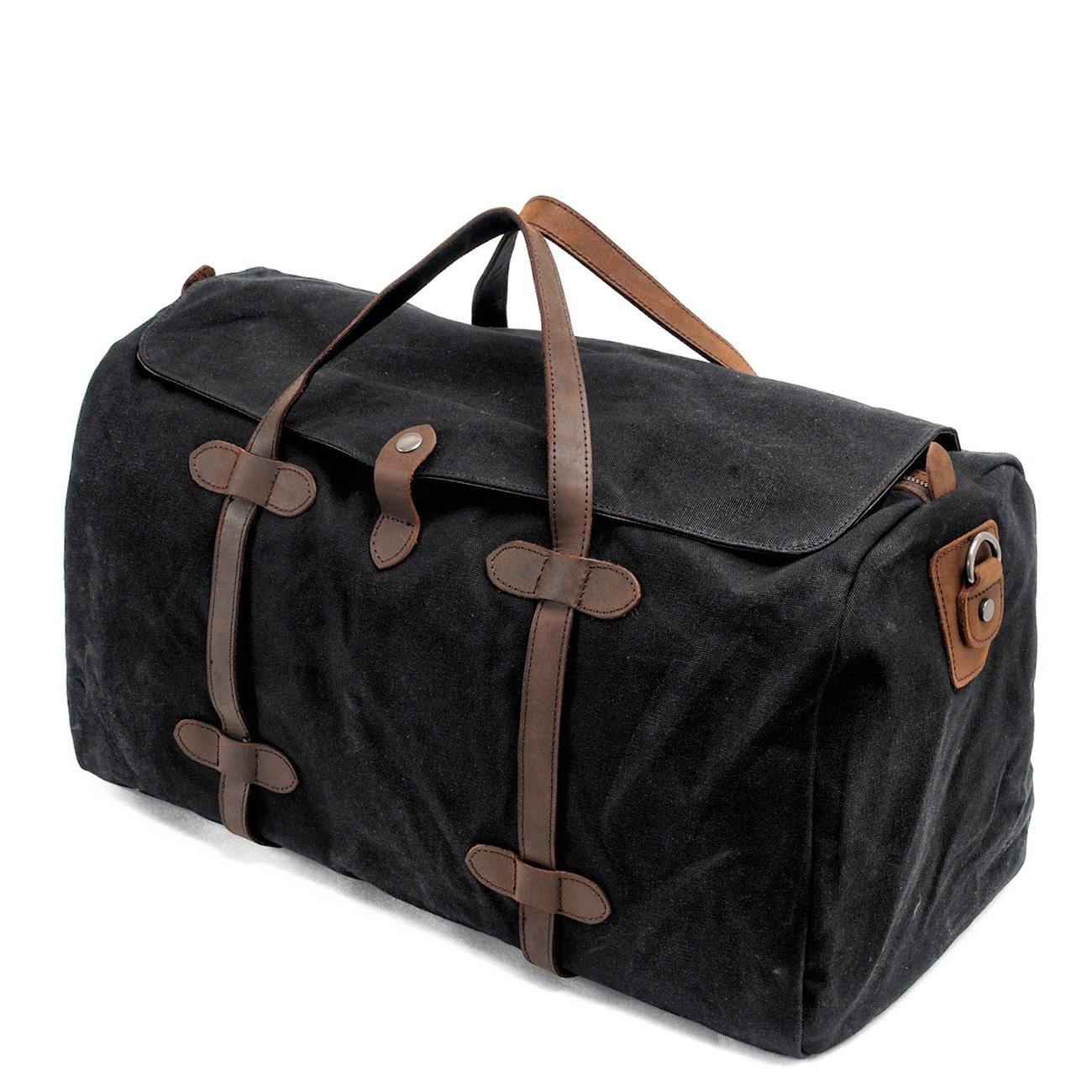 Waterproof Waxed Vintage Canvas Duffel Handbag Weekend Bag - MY STORE LIVING