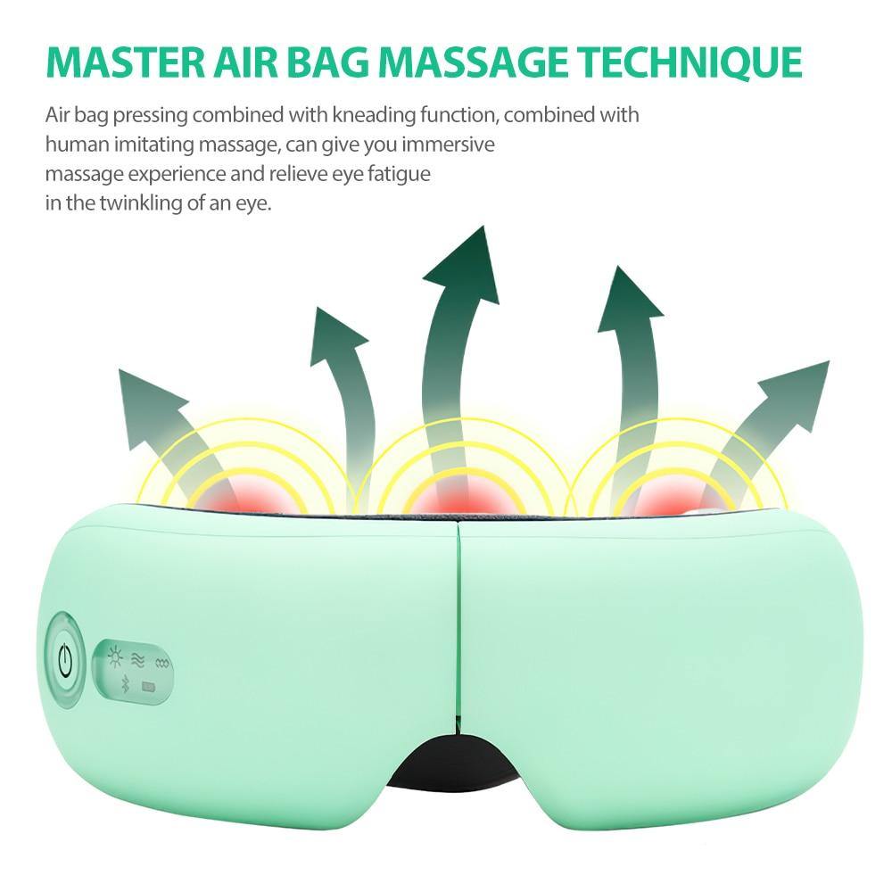 Bluetooth Smart Vibration Eye Massager Eye Care Device Hot Compress Glasses Instrument Music Foldable Eye Protection - MY STORE LIVING