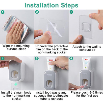 Wall Mounted Automatic Touchless Toothpaste Dispenser - MyStoreLiving