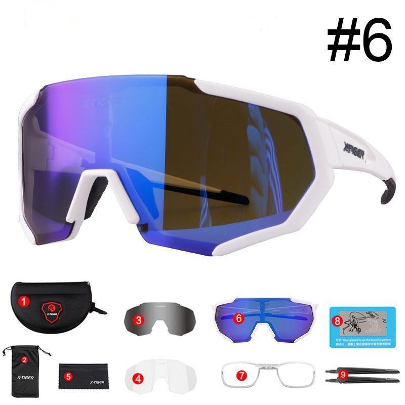 X-TIGER Polarized Cycling Sunglasses MTB Bicycle Eyewear Mountain Racing Bike Goggles - MY STORE LIVING