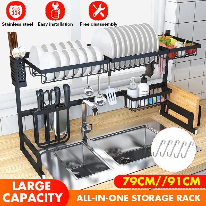 Steel Over The Sink Dish Rack - MY STORE LIVING