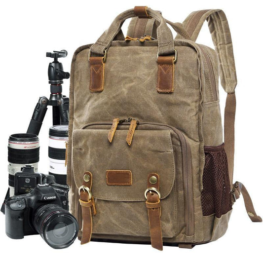 Batik Waterproof Canvas Digital Slr Photo Backpack Durable Photograph - MY STORE LIVING