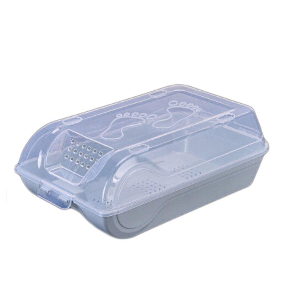 Plastic Shoe Case Family Shoes Storage Box Organizer Storage Bins With Lids - MY STORE LIVING