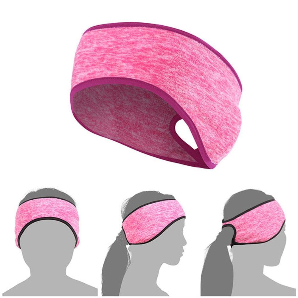 Ponytail Headband Winter Fleece Ear Cover Hair Bandage Ear Warmer Running Sport Headband for Women Girls Outdoor Sweatband - MY STORE LIVING