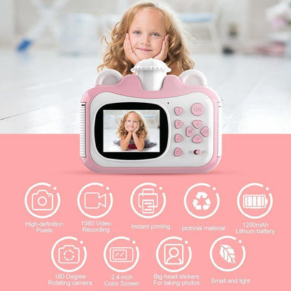 Instant Print Digital Kids Camera 1080P Rechargeable Kids Camera + 16GB SD Card - MY STORE LIVING