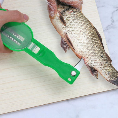 Fish Scale Remover Scraper Cleaner Kitchen Tool Peeler 1 Pcs Scraping Fish Cleaning Tool Lid Kitchen Accessories - MY STORE LIVING