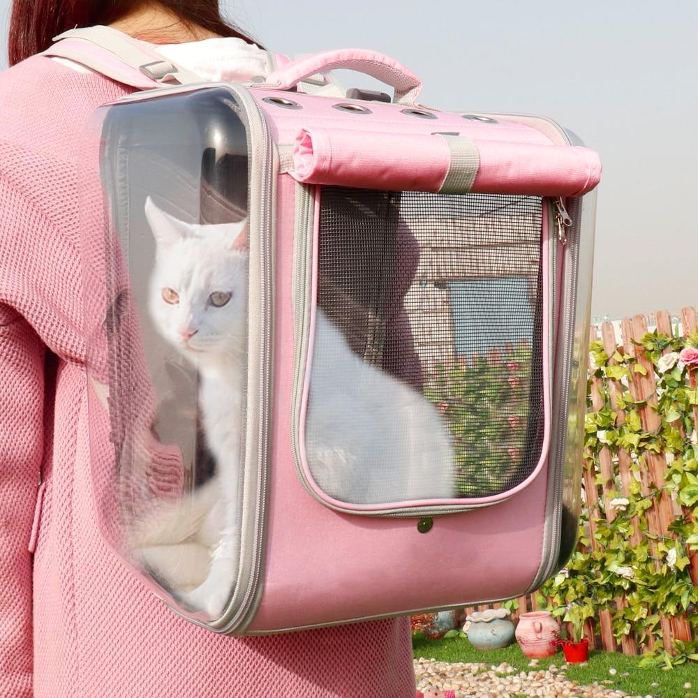 Pet Carrier Backpack Breathable Travel Outdoor Shoulder Bag - MY STORE LIVING