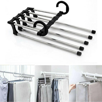 Multi-Layer Hanging Pants Storage Rack Five in One hundred Magical Magic Hanger - MY STORE LIVING