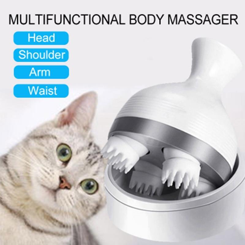 Cat Head Massager Pet Intelligent Charging Massager USB 3D Head Massager - MY STORE LIVING