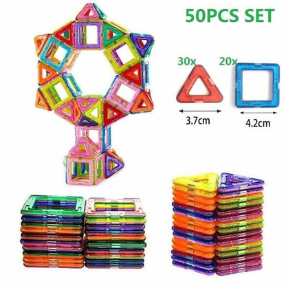 100pcs /50pcs Magnetic Building Blocks Designer Construction Set Educational Toy - MY STORE LIVING