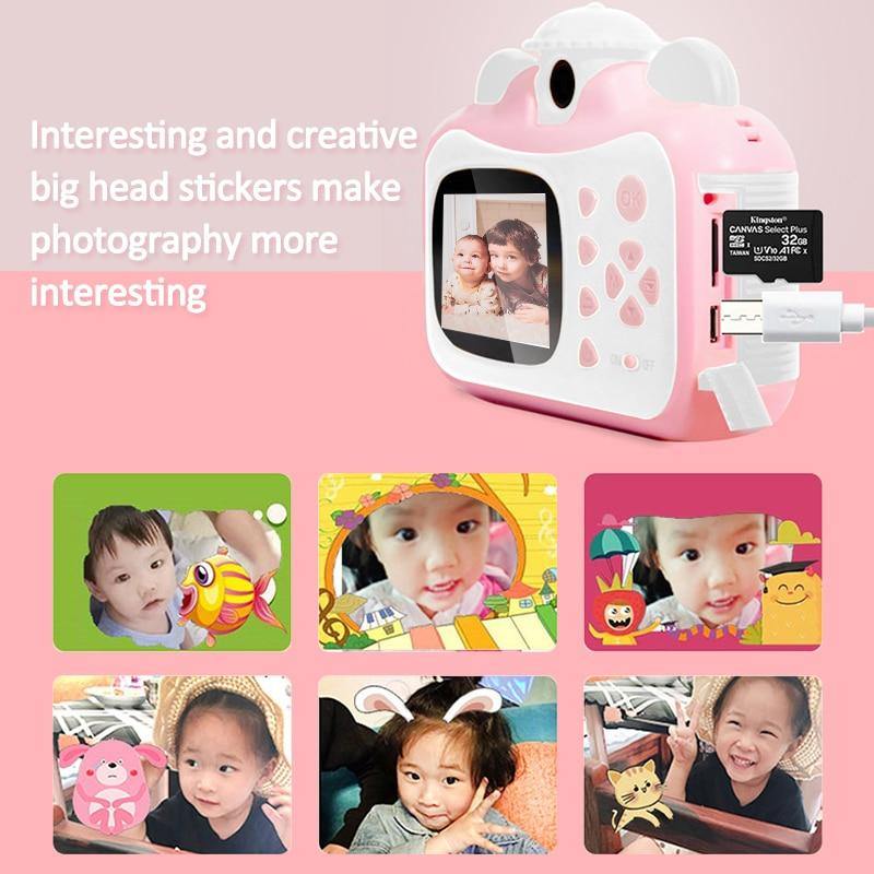 Instant Print Digital Kids Camera 1080P Rechargeable Kids Camera + 16GB SD Card - MY STORE LIVING