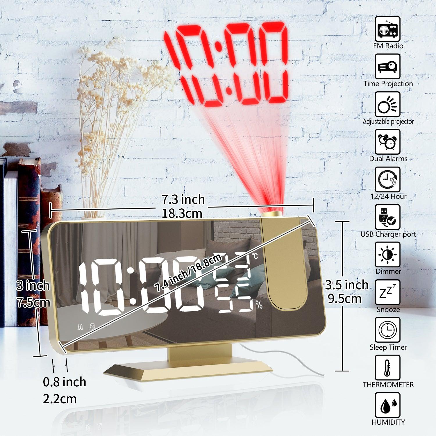 Digital Alarm Clock Led Display Projection Alarm Clock - MyStoreLiving