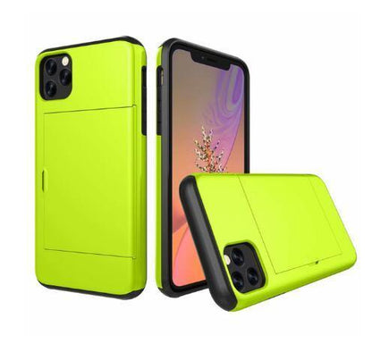 For iPhone 11 Pro Max XS X XR Case Slide Armor Wallet Card Slots Holder Cover For IPhone 7 8 6 6s Plus 5 5s TPU Shockproof Shell - MY STORE LIVING