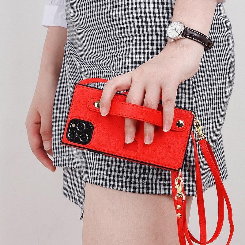 Crossbody Cord Cover Case Card Wrist Strap Phone Holder Square - MY STORE LIVING