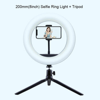 Selfie Ring Light Photography Light Led Rim Of Lamp With Mobile Holder Large Tripod Stand - MY STORE LIVING