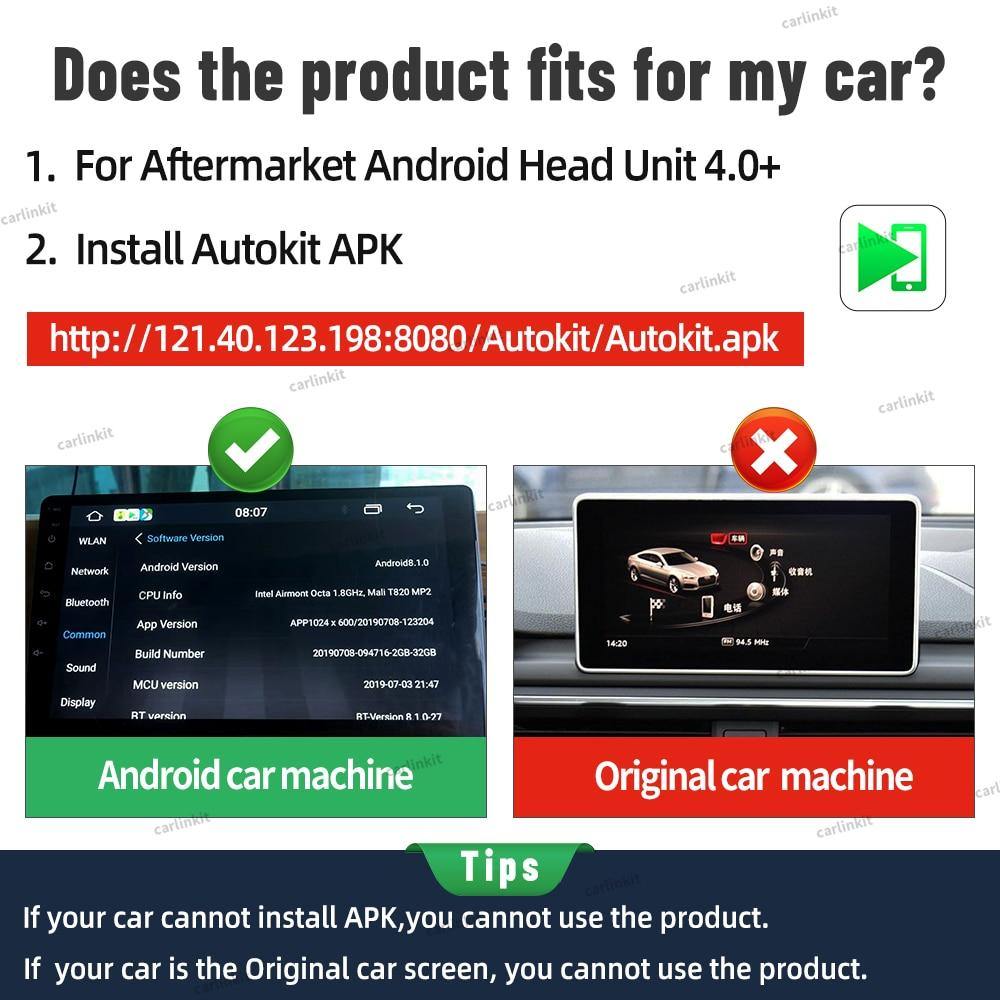 Carlinkit Apple Car Play Android Auto Dongle For Android System Screen Smart Link Support Mirror-Link Airplay Google Music IOS14 - MY STORE LIVING