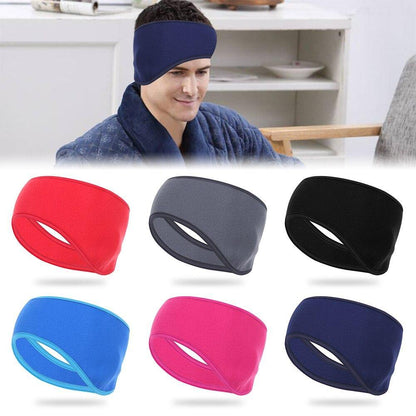 Ponytail Headband Winter Fleece Ear Cover Hair Bandage Ear Warmer Running Sport Headband for Women Girls Outdoor Sweatband - MY STORE LIVING