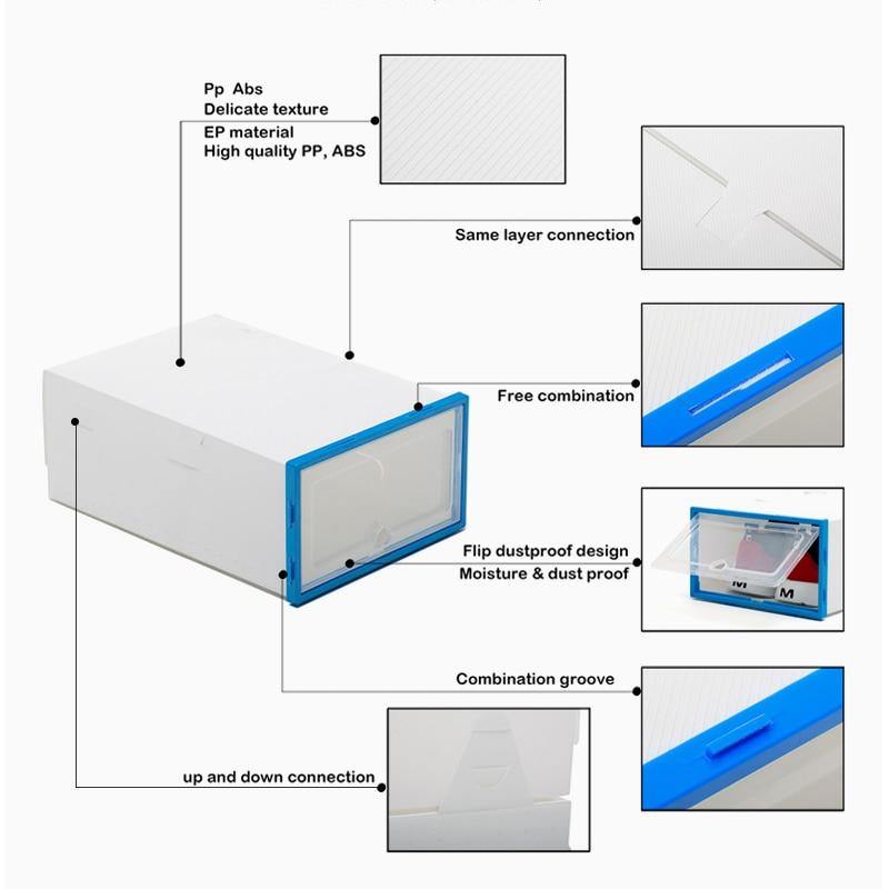 Shoe Storage Box - Set of 6 pcs - MY STORE LIVING