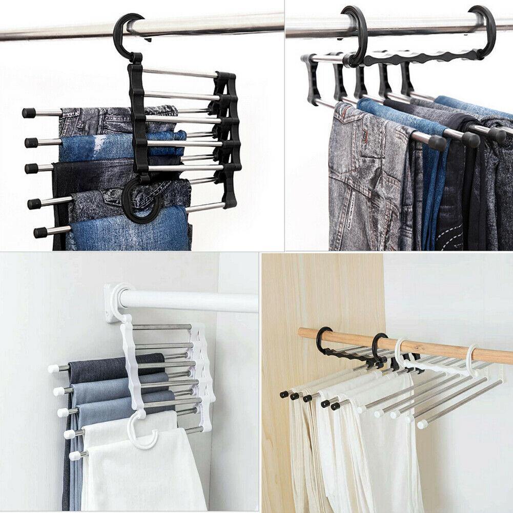 Multi-Layer Hanging Pants Storage Rack Five in One hundred Magical Magic Hanger - MY STORE LIVING