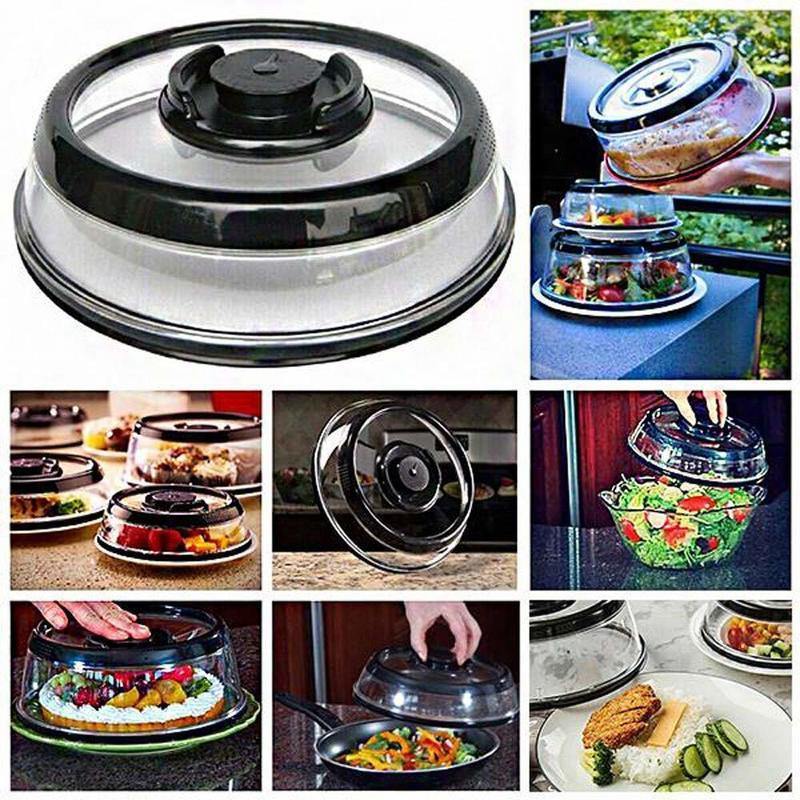 Fresh Vacuum Air-tight Food Sealer Container Universal Kitchen Instant Vacuum Airtight Cover Plate Platter Dish Lid Cover Tool - MY STORE LIVING