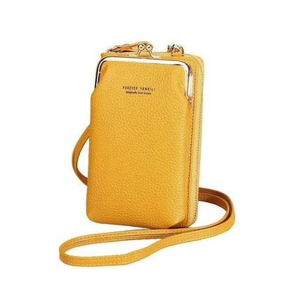 Women Phone Bag Solid Crossbody Bag - MY STORE LIVING