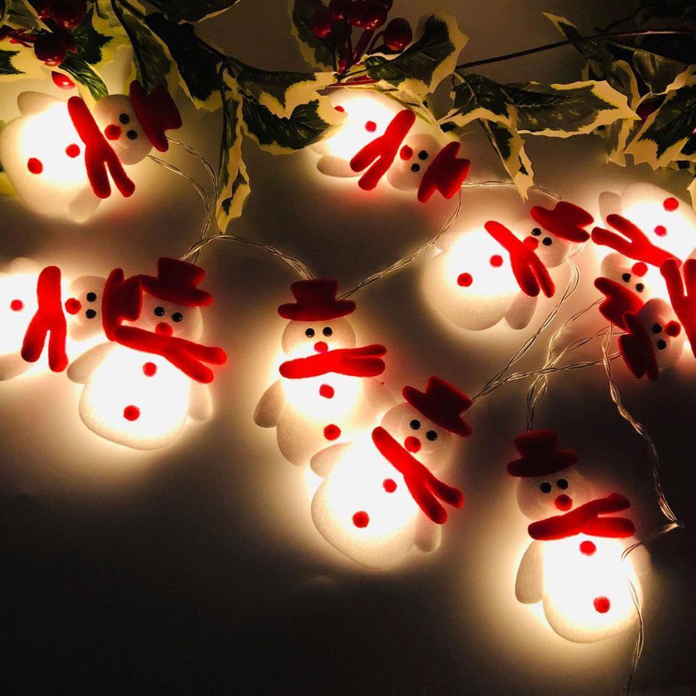 Light Ropes Strings 1.6m/3m Snowman Christmas Tree Led Garland String Light Christmas - MY STORE LIVING
