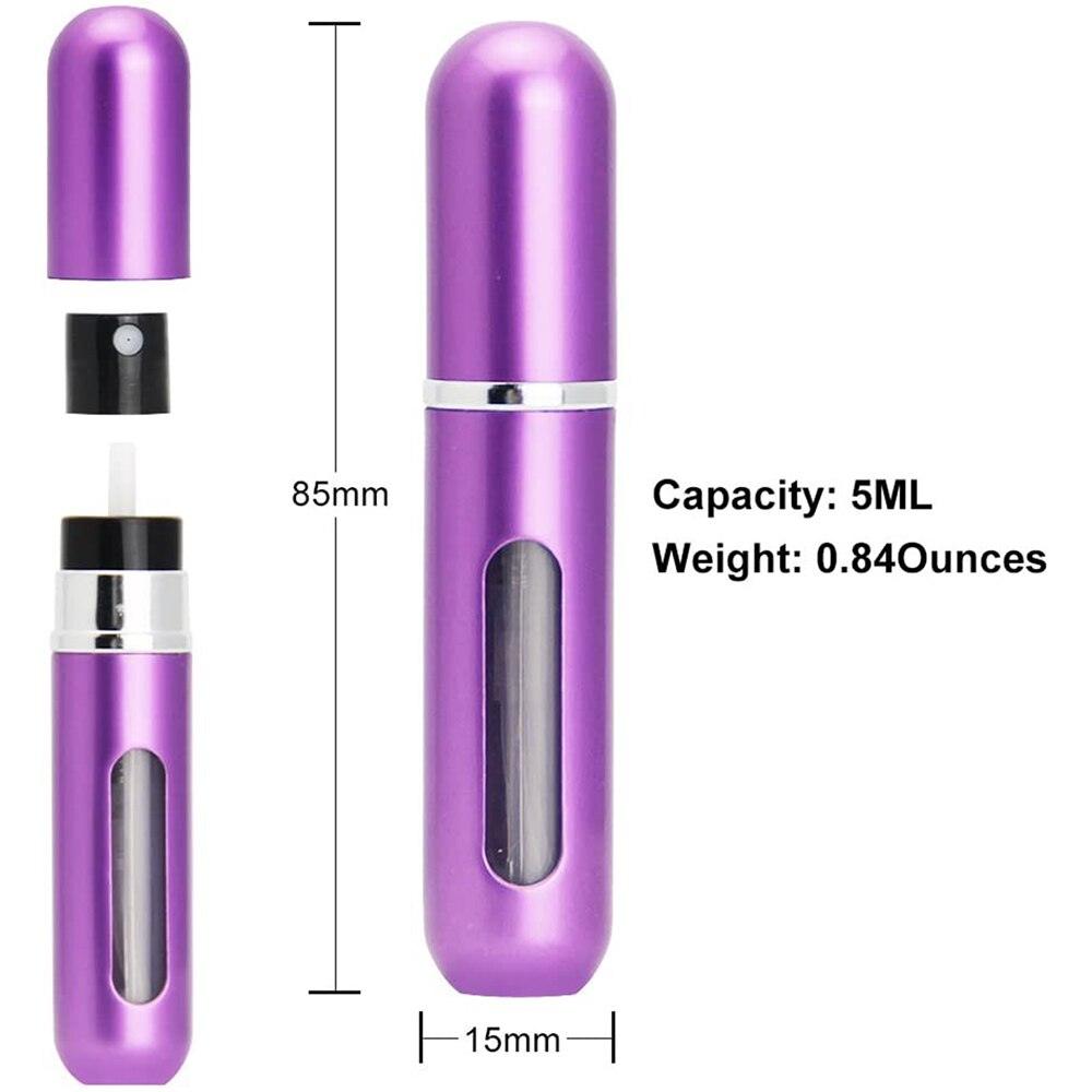 5ML Travel Portable Mini Refillable Perfume Atomizer Bottle Scent Spray Case - MyStoreLiving