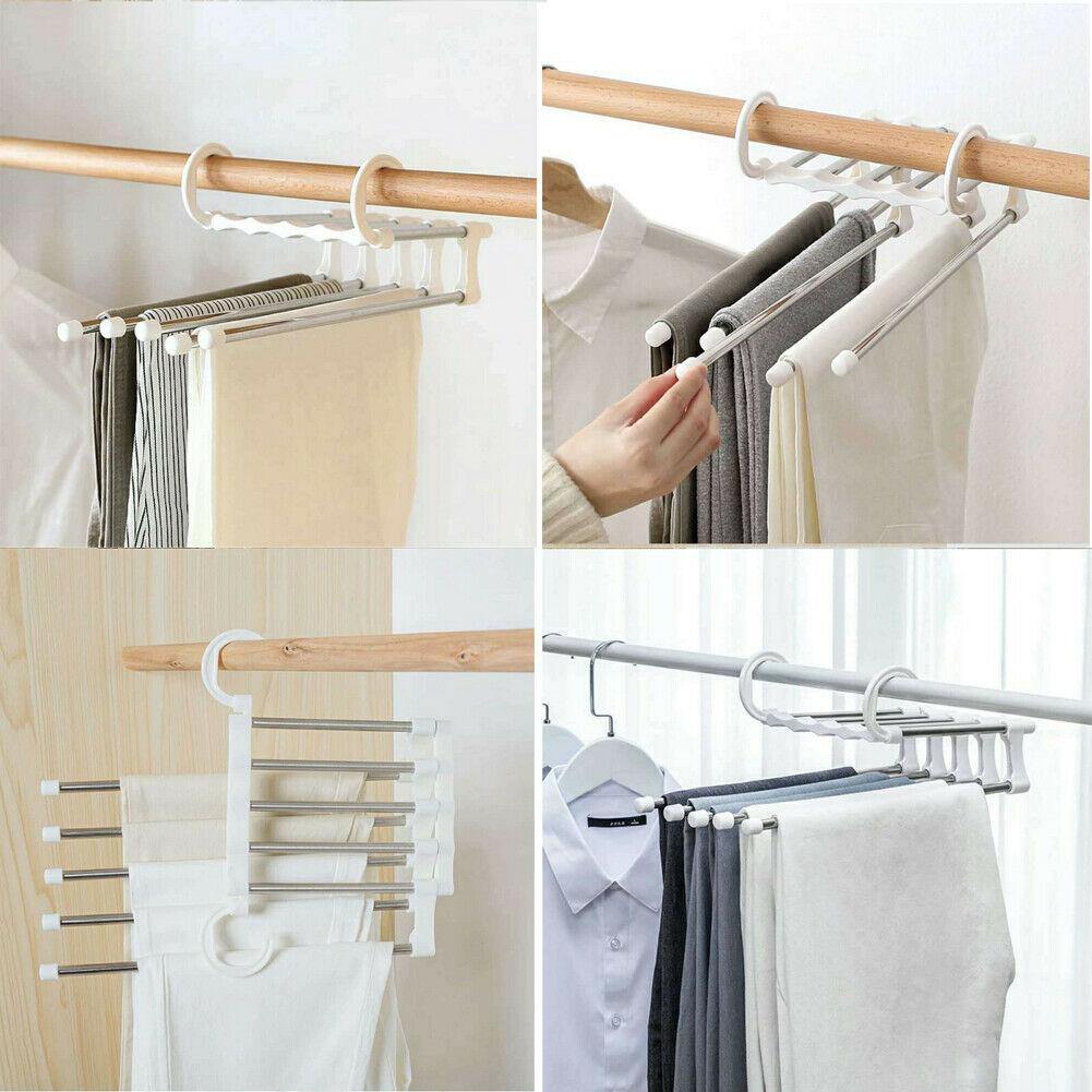 Multi-Layer Hanging Pants Storage Rack Five in One hundred Magical Magic Hanger - MY STORE LIVING